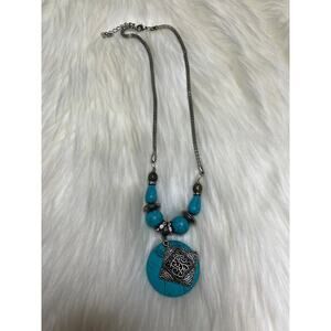 Silver & Turquoise Western Necklace